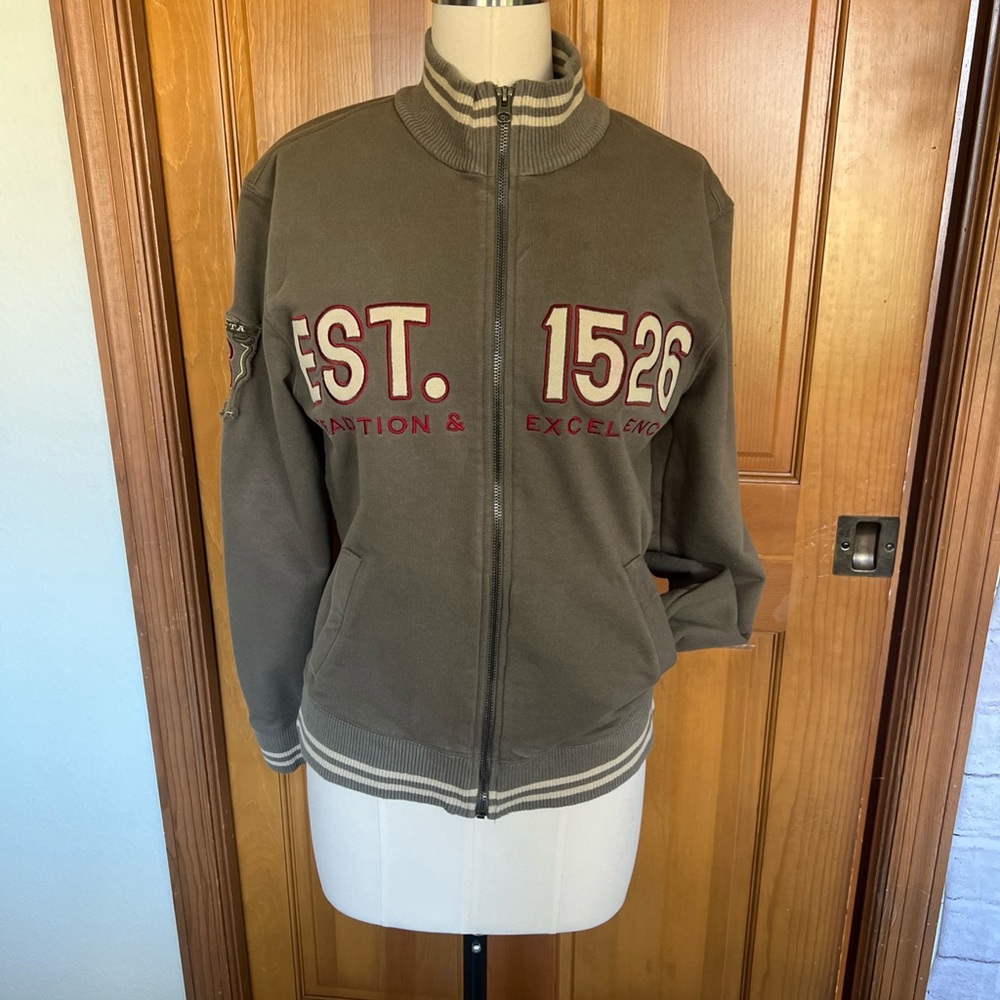 BERETTA l Athletic Bomber Full Zip Jacket l Olive Green l Made in Italy l Men Sm